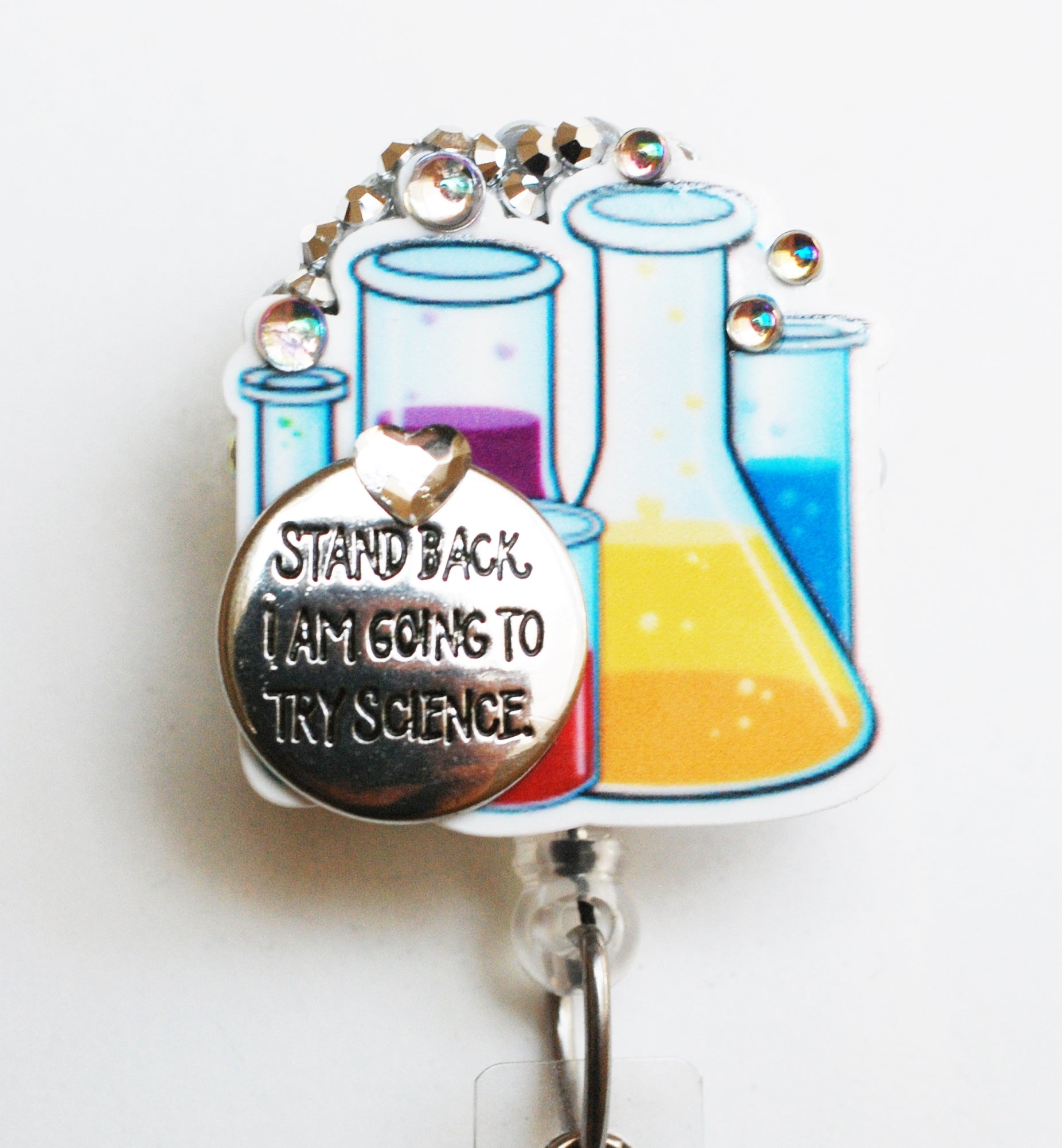 Stand Back I'm Going To Try Science Retractable ID Badge Reel –  Zipperedheart