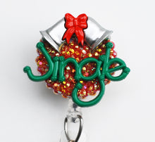 Load image into Gallery viewer, Christmas Jingle Bells Retractable ID Badge Reel
