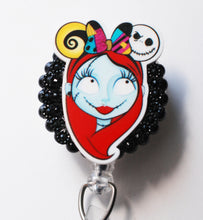 Load image into Gallery viewer, Nightmare Before Christmas&#39;s Sally Is All Ears Retractable ID Badge Reel
