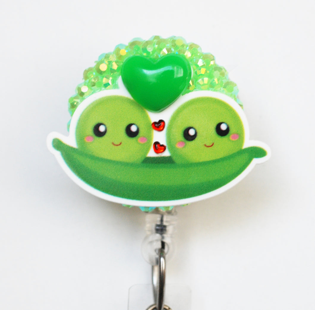 Two Peas In A Pod Retractable ID Badge Reel