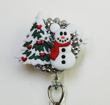 Load image into Gallery viewer, Jolly Mickey Mouse Snowman Retractable ID Badge Reel
