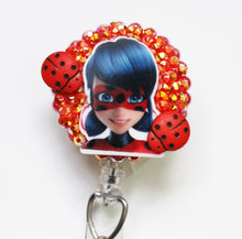Load image into Gallery viewer, Headshot Of Miraculous Ladybug Retractable ID Badge Reel
