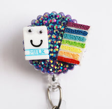 Load image into Gallery viewer, Eat Rainbow Cake Retractable ID Badge Reel
