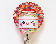 Load image into Gallery viewer, Happy Sprinkles On Red Retractable ID Badge Reel
