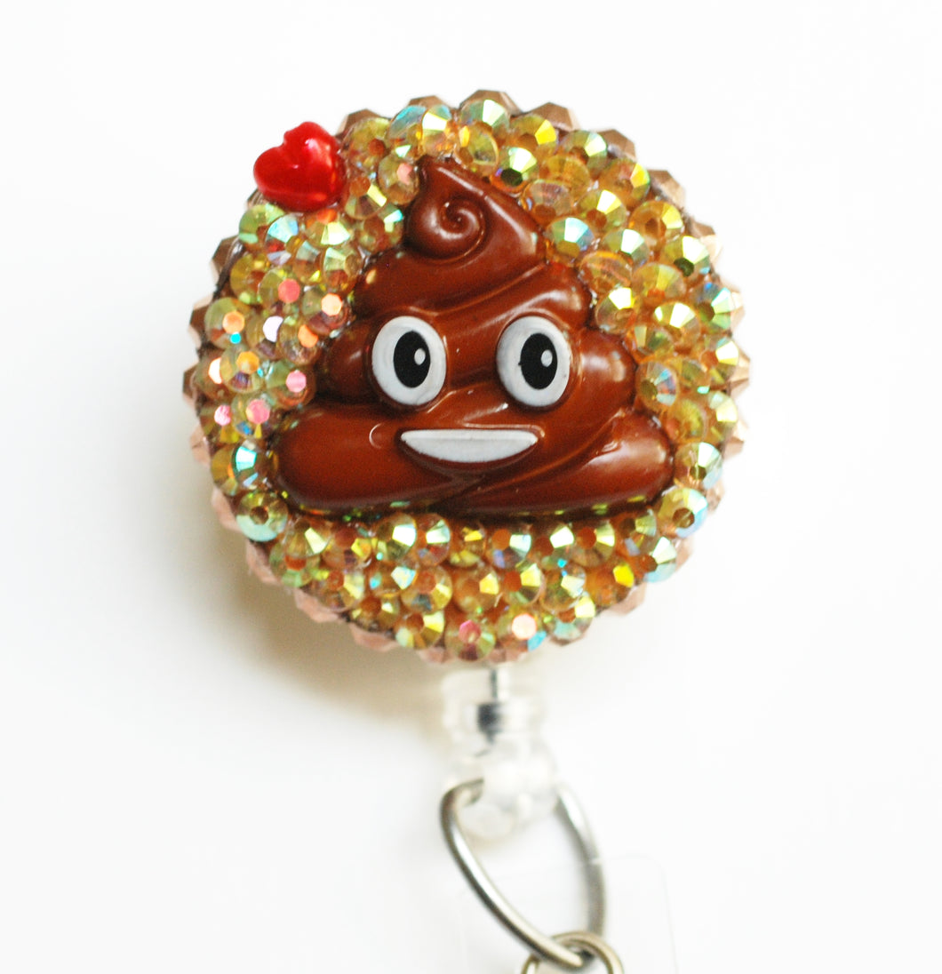 Happy Poo Retractable ID Badge Reel