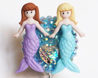 Mermaid Friends Retractable ID Badge Reel