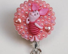Load image into Gallery viewer, Winne The Pooh&#39;s Piglett Retractable ID Badge Reel
