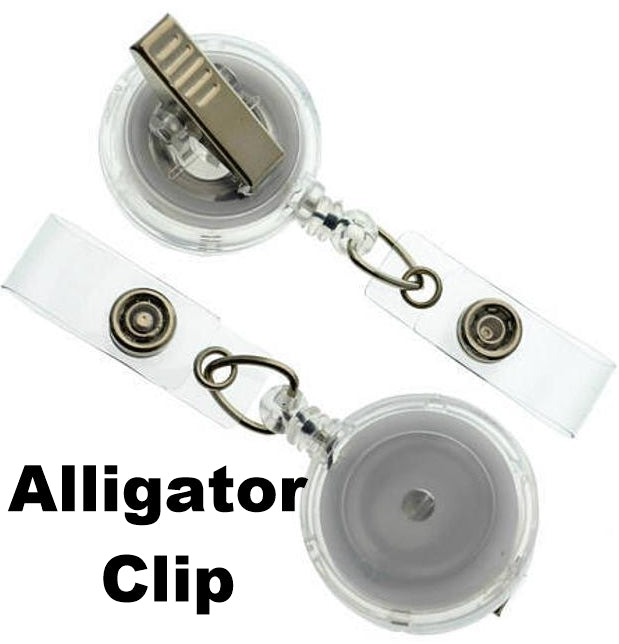 Retractable Badge Reel Alligator Clip Blue Silver Nurse Hat Minnie Mouse