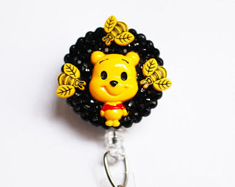 Winnie The Pooh And The Honey Bees Retractable ID Badge Reel